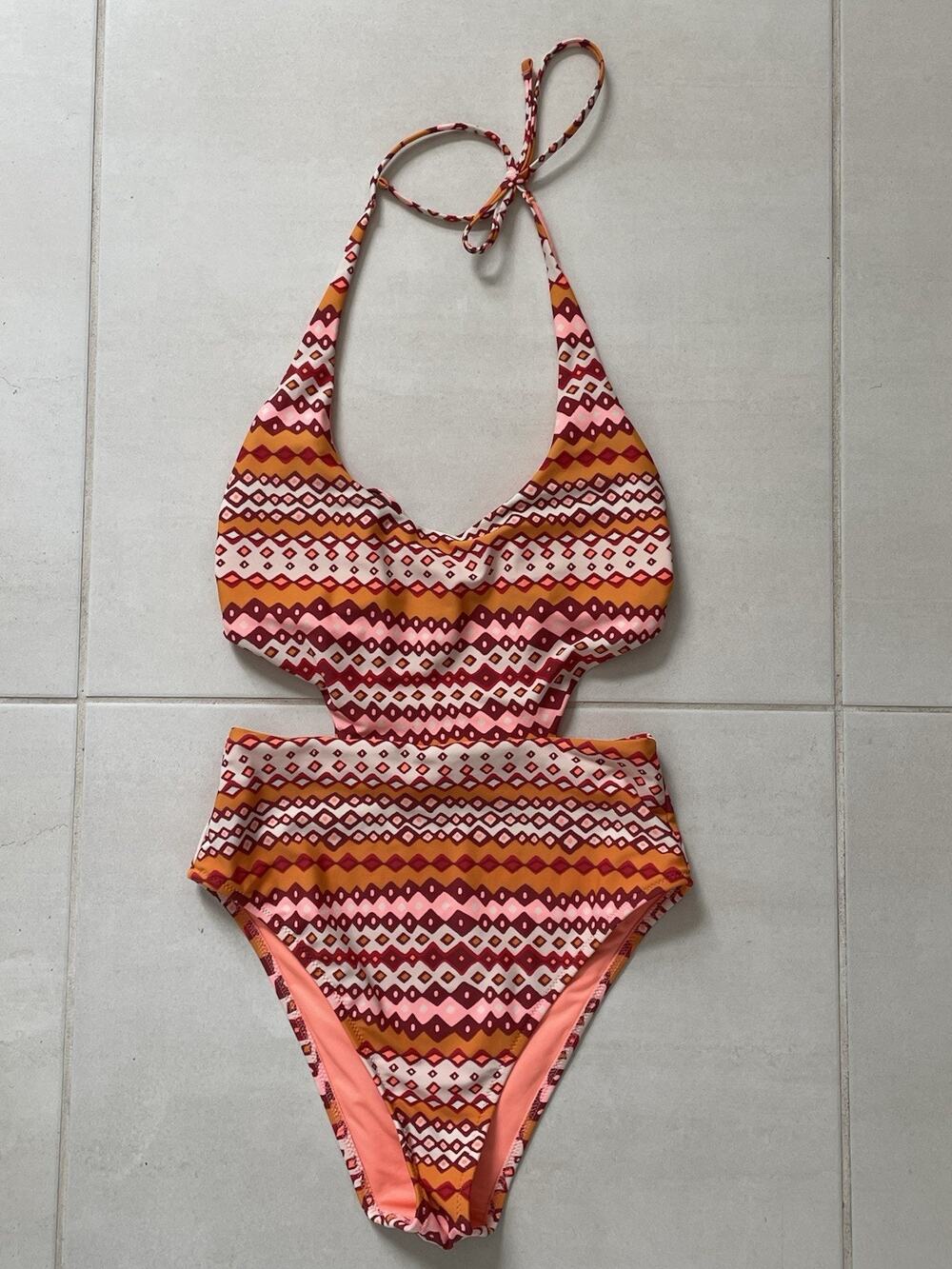 Aerie Swim One Piece‎ Swimsuit Monokini Multicolor Print Swimwear